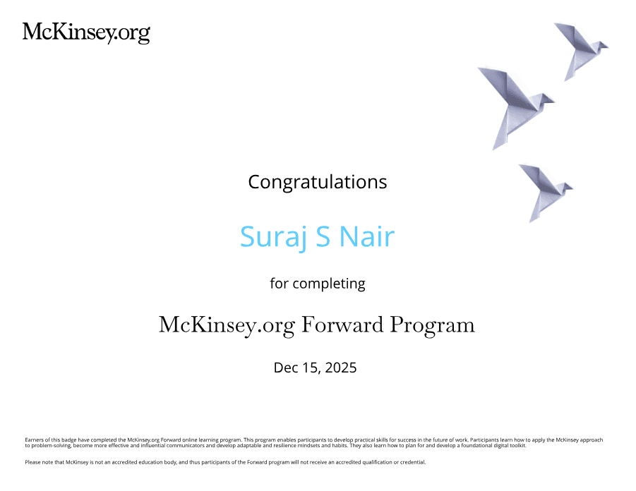McKinsey Forward Certificate certificate preview